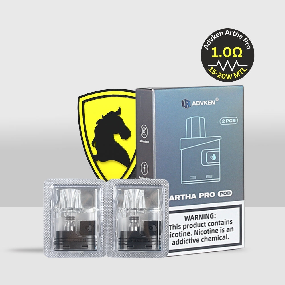 Advken Artha Pro Pod Cartridge - 3.5ML Capacity Pack of 2 | 0.4Ω, 0.6Ω, 0.8Ω, 1.0Ω Options