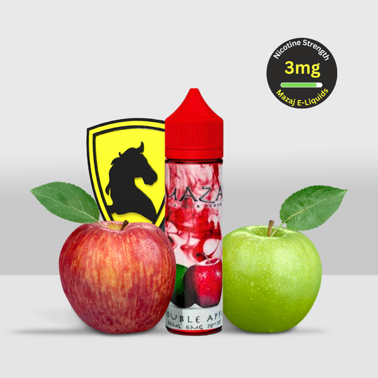 Mazaj E-Liquid 50ML 3MG Double Apple | Juicy Double Apple Flavor - Seef Vape