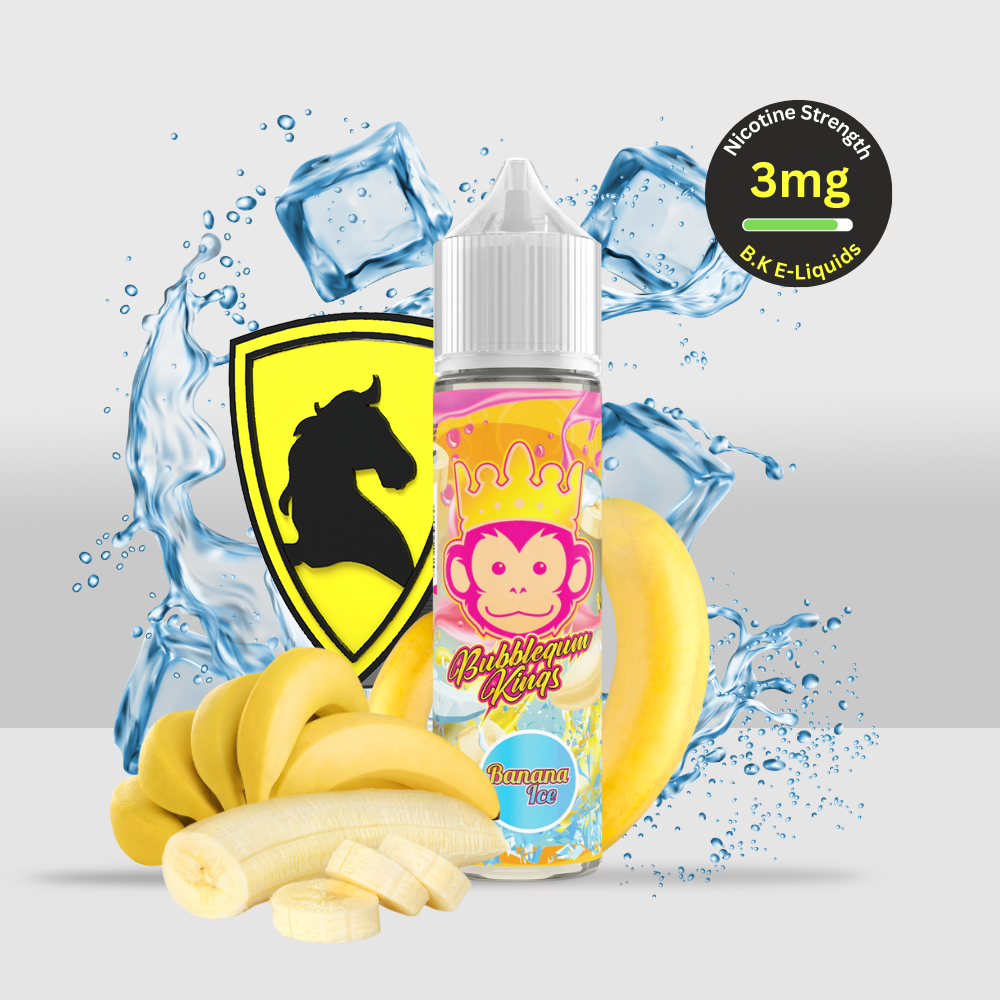 Bubblegum Kings E-Liquid 50ML 3MG Banana Ice | Sweet Banana Flavor with an Icy Kick - Seef Vape