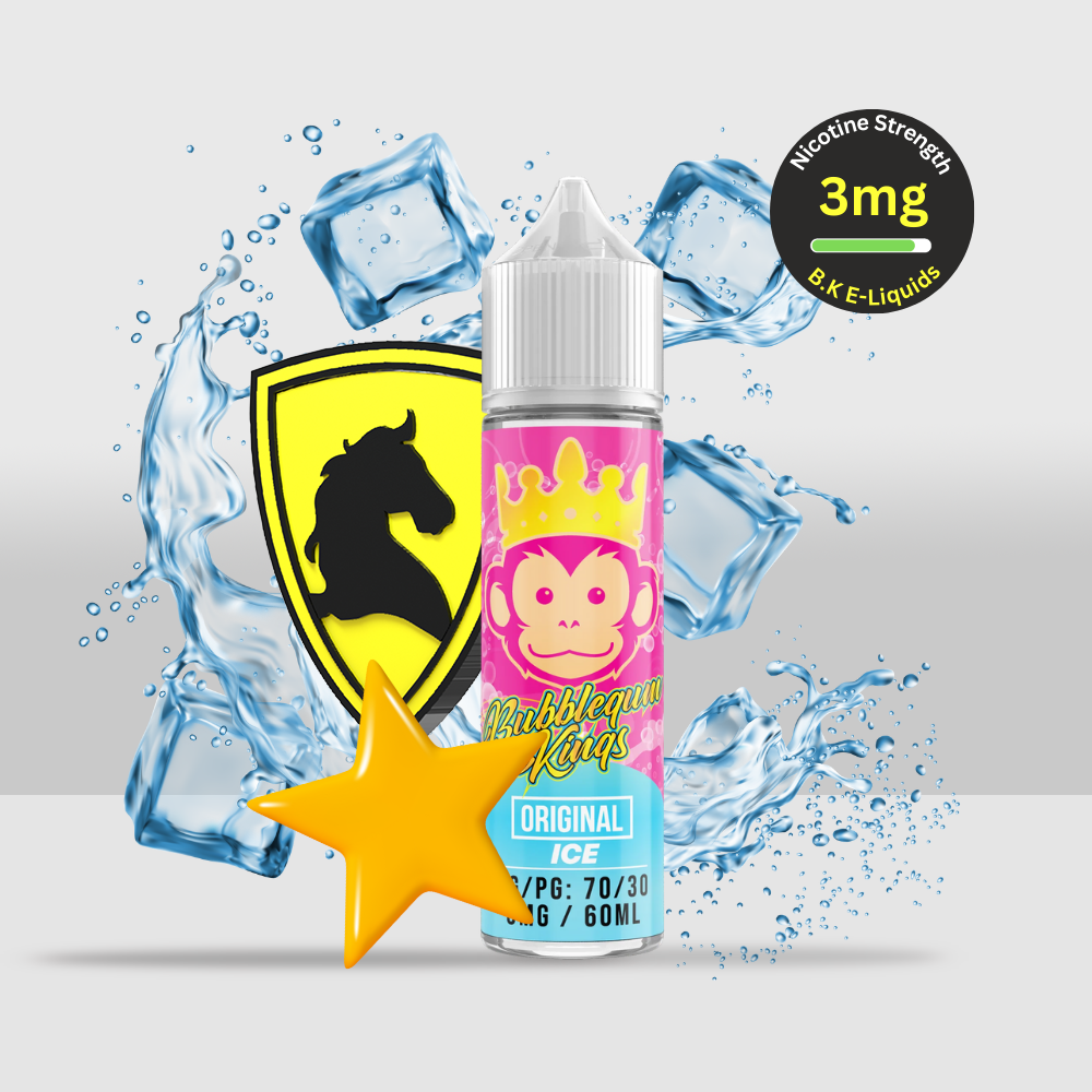 Bubblegum Kings E-Liquid 50ML 3MG Original Ice | Classic Bubblegum Flavor with a Cool Finish - Seef Vape