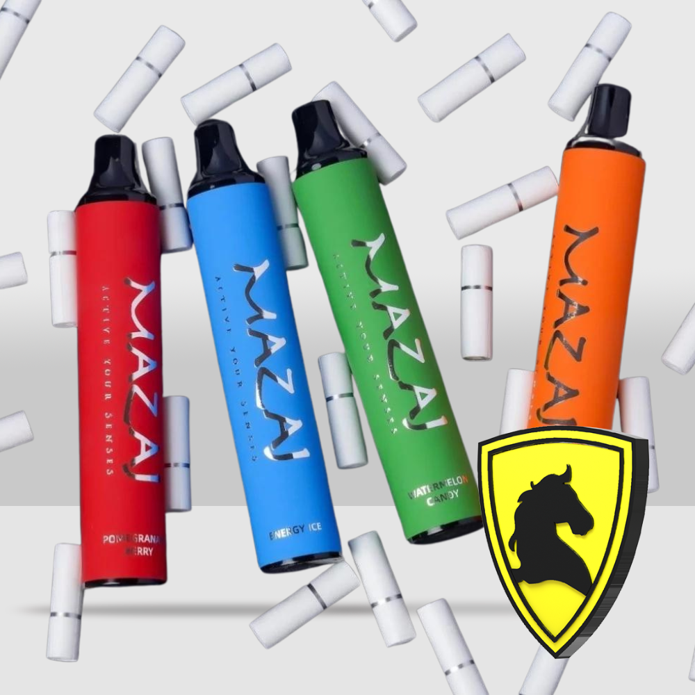 Disposable Mazaj Pure 2500 Puffs | Compact and Long-Lasting Vaping Solution - 5% (50mg) / Pomegranate Berry - Seef Vape