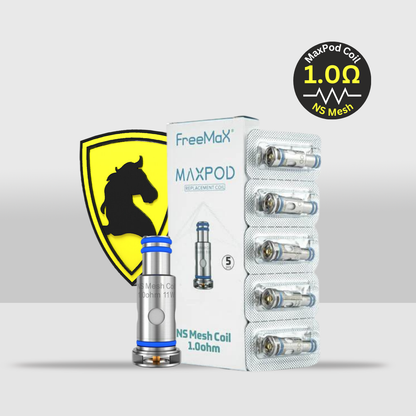 FreeMax MAXPOD NS Mesh Coils - 1.0Ω & 1.5Ω | Pack of 5 for Superior Vaping Experience - 1.0Ω (Ohm) NS Mesh - Seef Vape