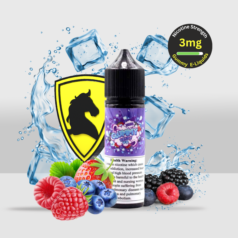 Gummy E-Liquid 50ML 3MG Berry Ice | Refreshing Berry Blend with a Cool Icy Finish - Seef Vape