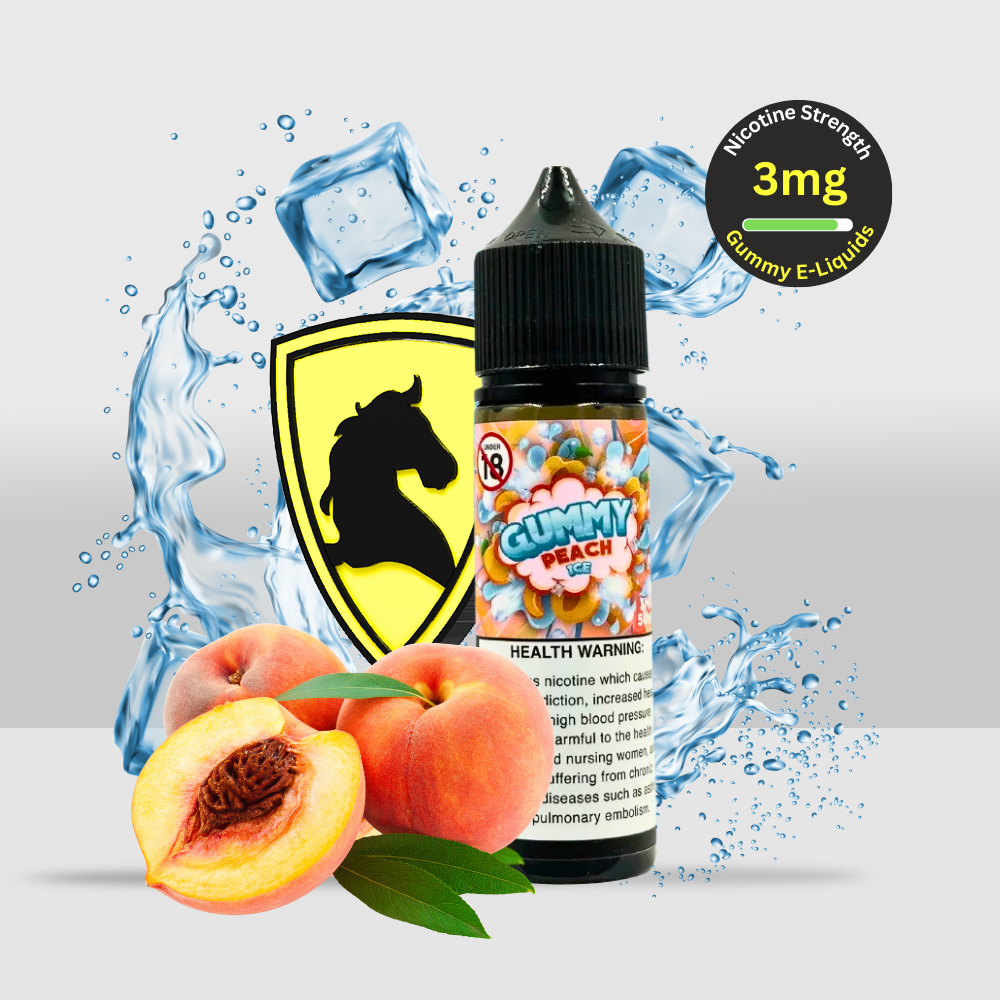 Gummy E-Liquid 50ML 3MG Peach Ice | Refreshing Peach Icy Finish