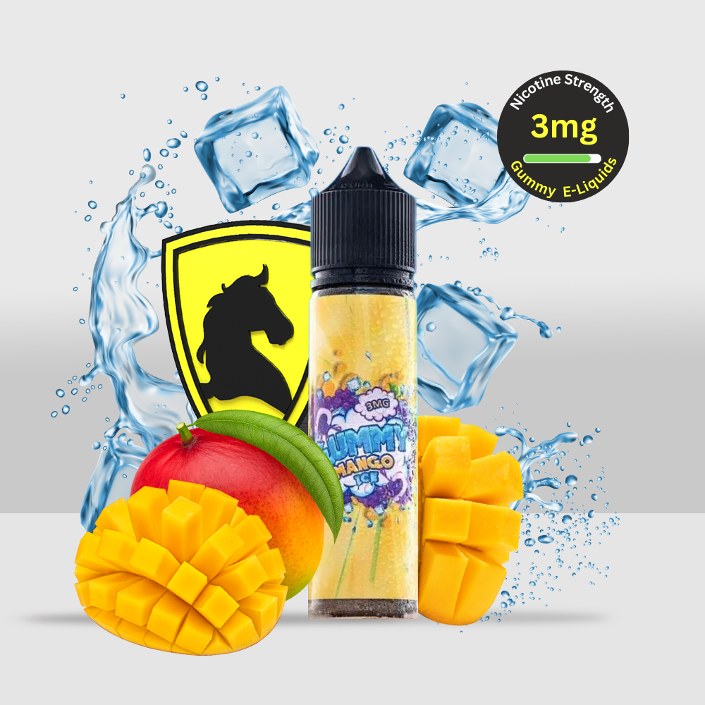 Gummy E-Liquid 50ML 3MG Mango Ice | Tropical Mango Flavor with an Icy Cool Exhale - Seef Vape