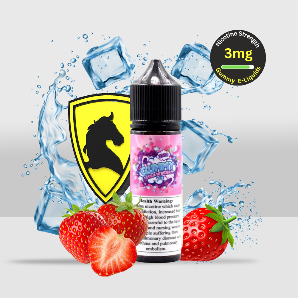 Gummy E-Liquid 50ML 3MG Strawberry Ice | Fresh Strawberry Flavor with a Cool Icy Blast - Seef Vape