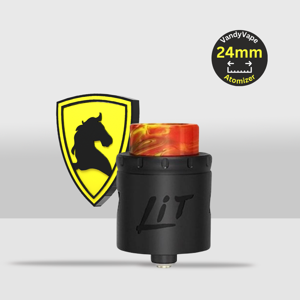 Vandy Vape LIT RDA Atomizer 24mm | Advanced Build Deck for Versatile Vaping - Black - Seef Vape