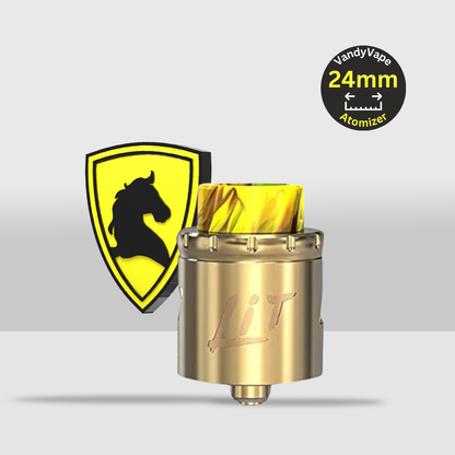 Vandy Vape LIT RDA Atomizer 24mm | Advanced Build Deck for Versatile Vaping - Gold - Seef Vape