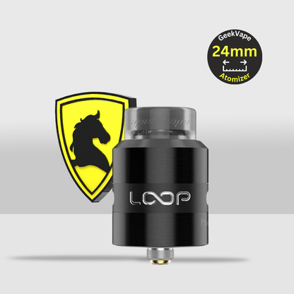 GeekVape LOOP 24mm RDA Atomizer | Innovative W-Shaped Build Deck for Enhanced Vaping Experience - Black - Seef Vape