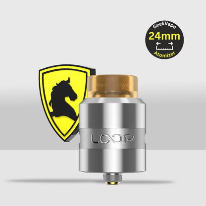 GeekVape LOOP 24mm RDA Atomizer | Innovative W-Shaped Build Deck for Enhanced Vaping Experience - Stainless Steel - Seef Vape