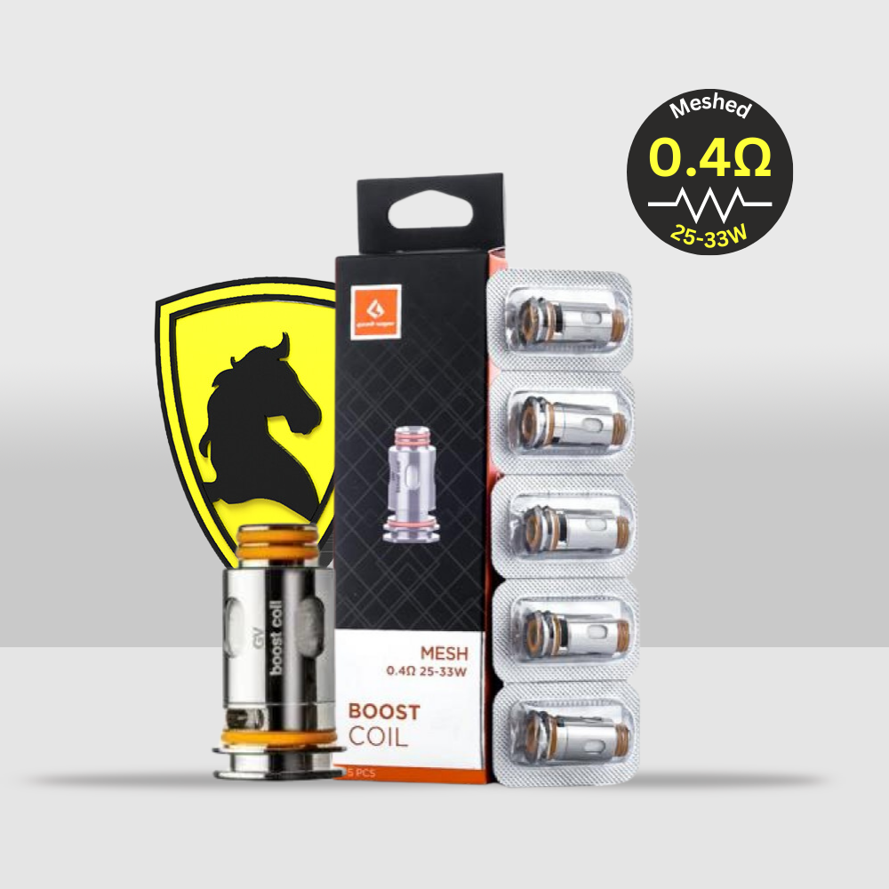 GeekVape AEGIS BOOST Replacement Coils – 0.4Ω / 0.6Ω Pack of 5 | High-Performance Coils for Enhanced Vaping - 0.4Ω (Ohm) - Meshed 25 to 33W - Seef Vape