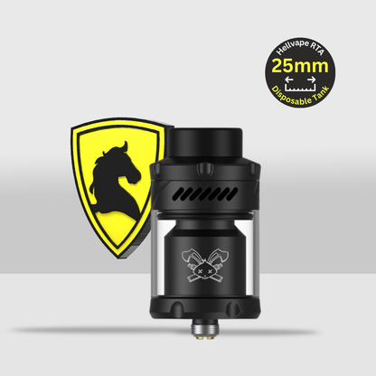 Hellvape Dead Rabbit V3 RTA - 25mm Rebuildable Tank Atomizer | Exceptional Performance and Flavor - Black - Seef Vape