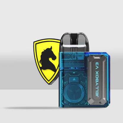 Rincoe Jellybox V3 Pod Kit | Compact and Powerful with 750mAh Battery - Blue Clear - Seef Vape