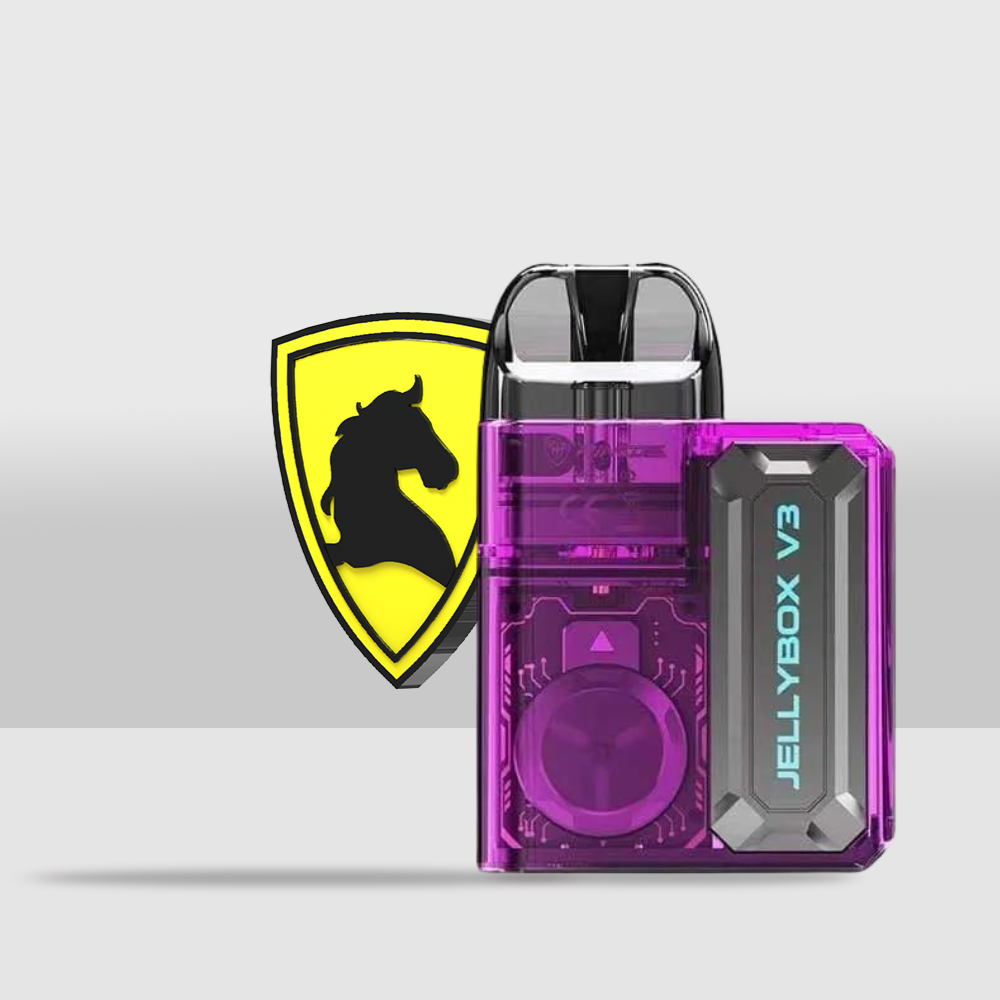 Rincoe Jellybox V3 Pod Kit | Compact and Powerful with 750mAh Battery - Purple Clear - Seef Vape