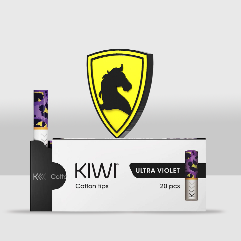 KIWI Cotton Tips Replacement for Kiwi Pen by KiwiVapors | Pack of 20 High-Quality Replacement Cotton Tips for KIWI Pen - Ultra Violet - Seef Vape