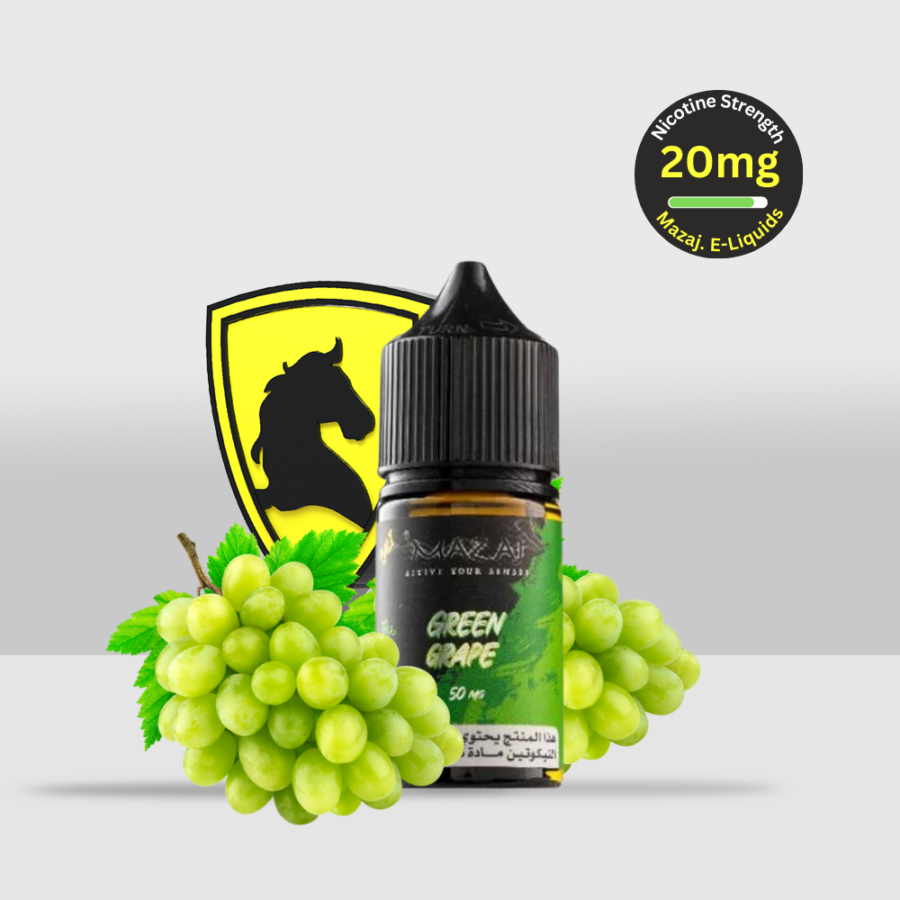 Mazaj E-Liquid 30ML 20MG Green Grape | Fresh Green Grape with a Crisp Flavor - Seef Vape