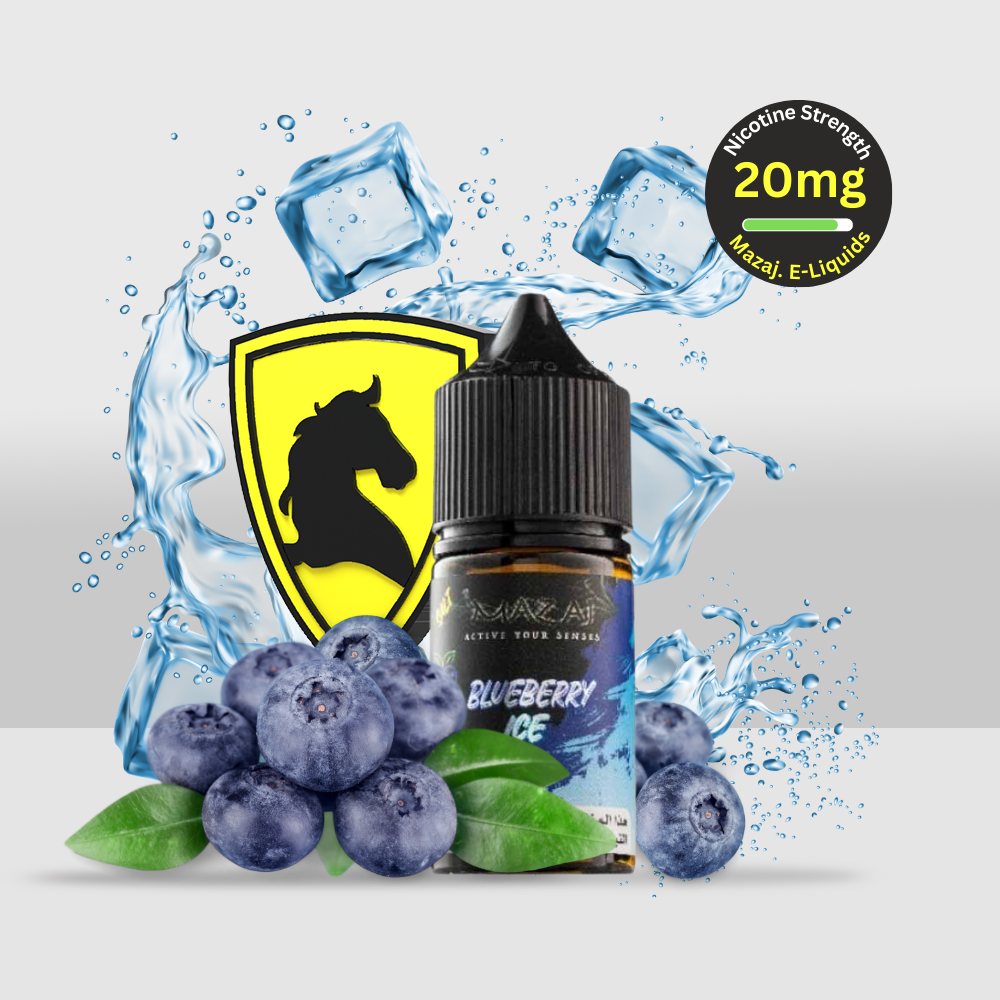 Mazaj E-Liquid 30ML 20MG Blueberry Ice | Cool Blueberry with an Icy Refreshing Finish - Seef Vape