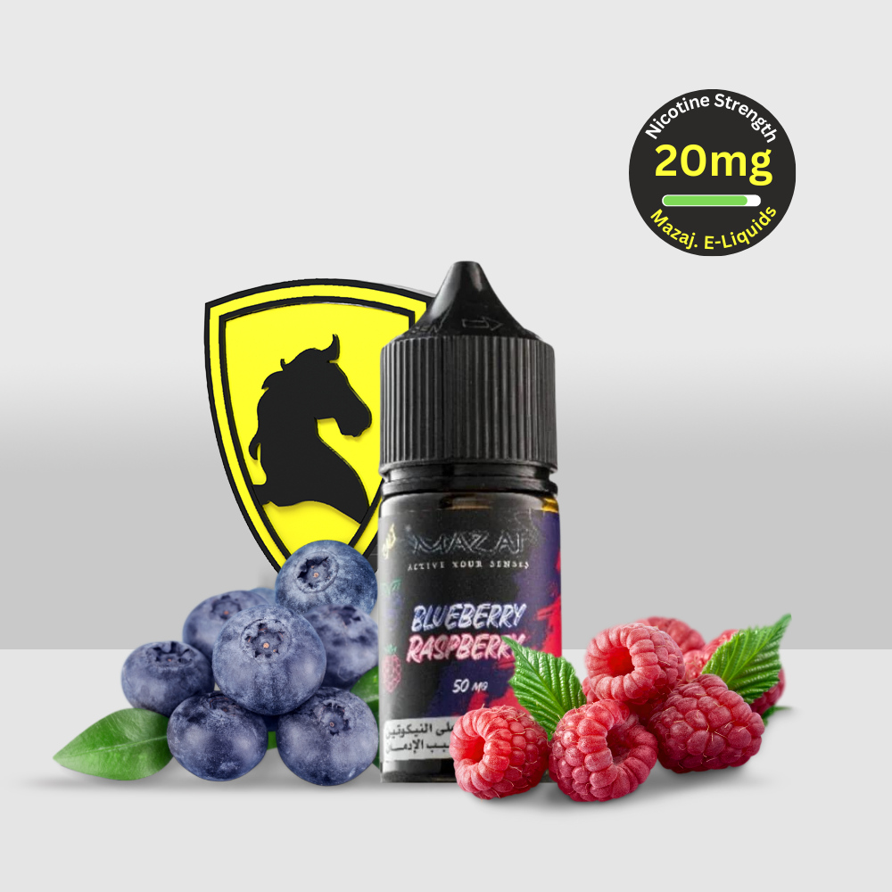 Mazaj E-Liquid 30ML 20MG Blueberry Raspberry | Sweet Blueberry Blended with Juicy Raspberry - Seef Vape