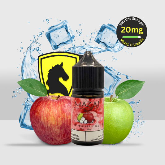 Mazaj E-Liquid 30ML 20MG Double Apple Ice | Refreshing Double Apple with an Icy Twist - Seef Vape