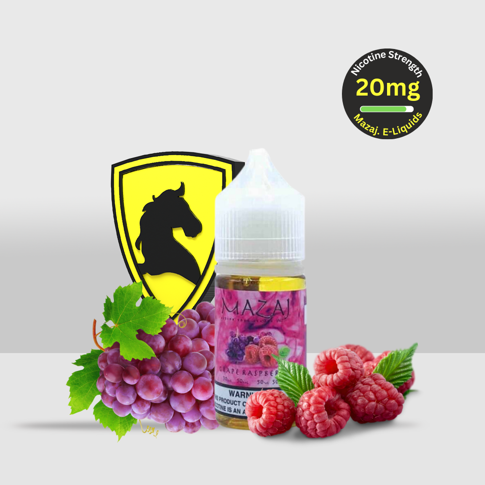 Mazaj E-Liquid 30ML 20MG Grape Raspberry | Fruity Blend of Grape and Raspberry - Seef Vape