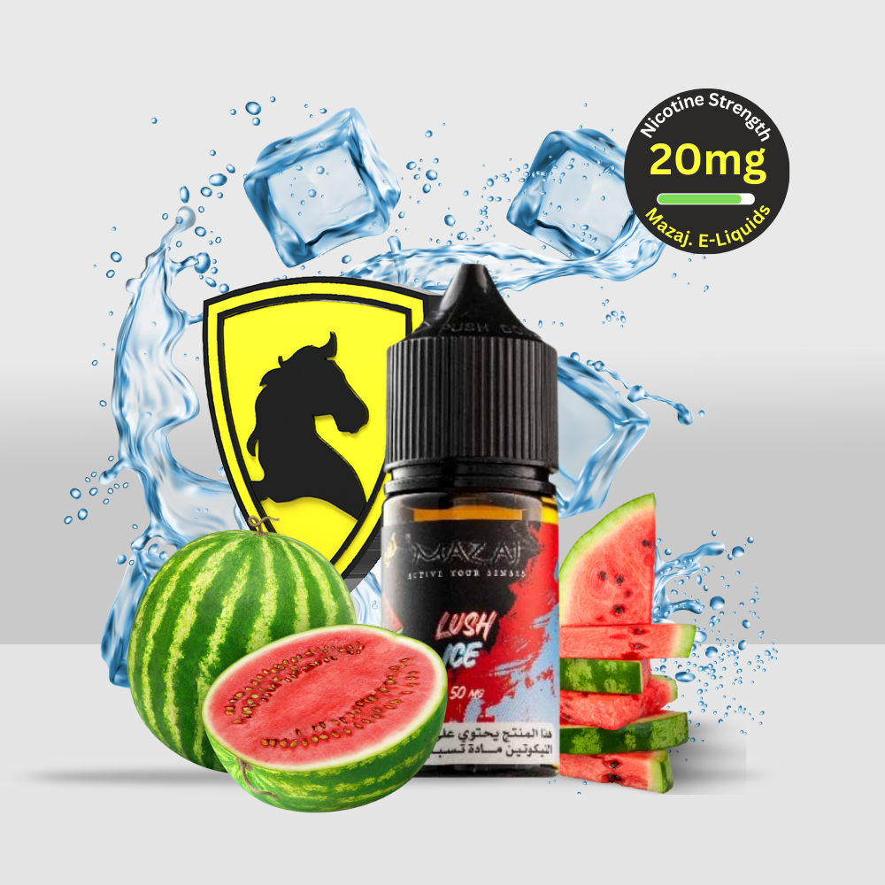 Mazaj E-Liquid 30ML 20MG Lush Ice | Luscious Watermelon with a Cool Icy Finish - Seef Vape