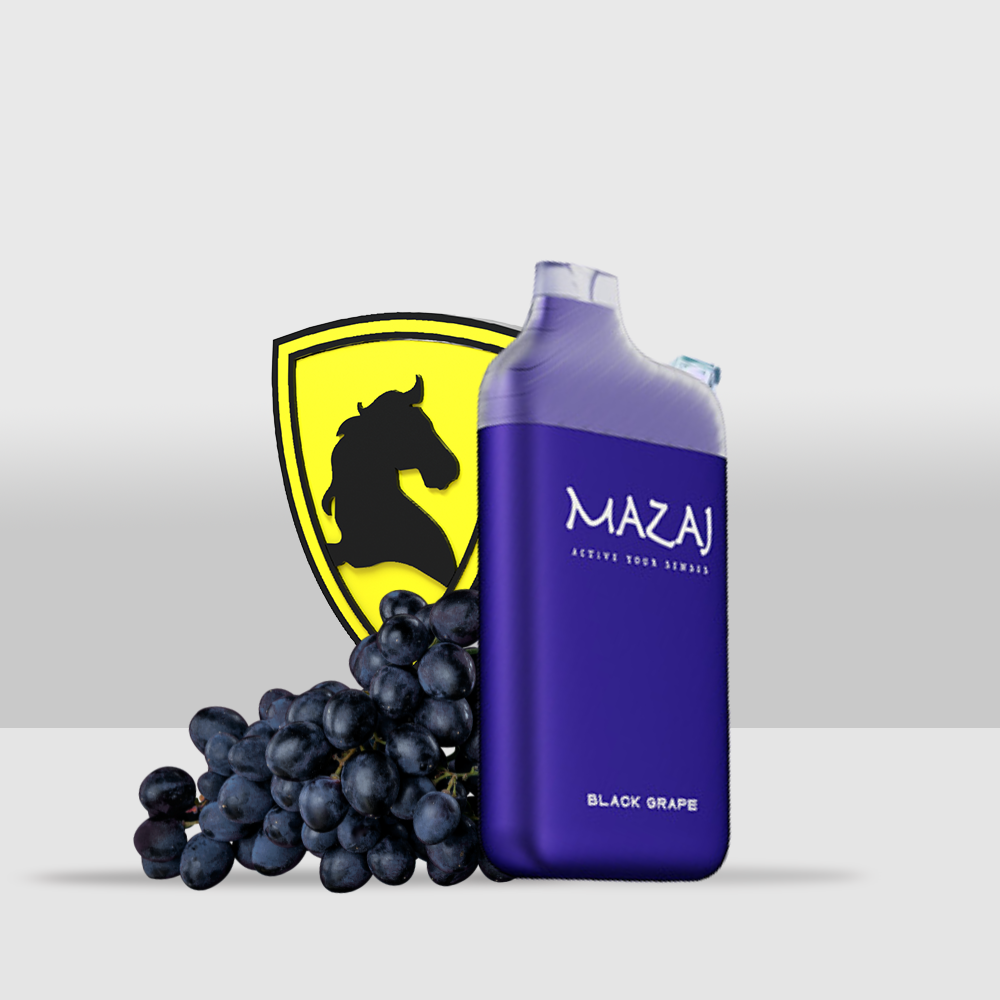 Mazaj Slim 5500 Puffs Disposable Pod Device | Sleek and Convenient Vape - Black Grape - Seef Vape