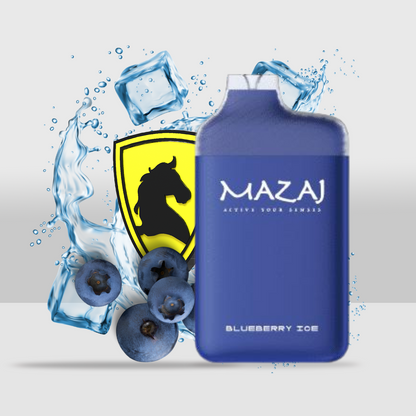 Mazaj Slim 5500 Puffs Disposable Pod Device | Sleek and Convenient Vape - Blueberry Ice - Seef Vape