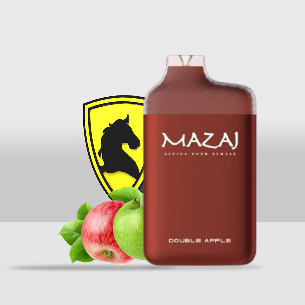 Mazaj Slim 5500 Puffs Disposable Pod Device | Sleek and Convenient Vape - Double Apple - Seef Vape