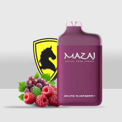 Mazaj Slim 5500 Puffs Disposable Pod Device | Sleek and Convenient Vape - Grape Raspberry - Seef Vape