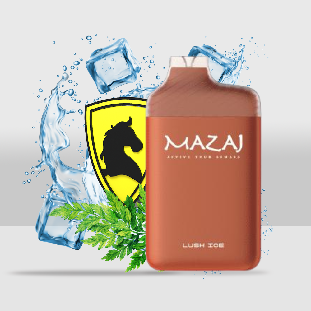 Mazaj Slim 5500 Puffs Disposable Pod Device | Sleek and Convenient Vape - Lush Ice - Seef Vape