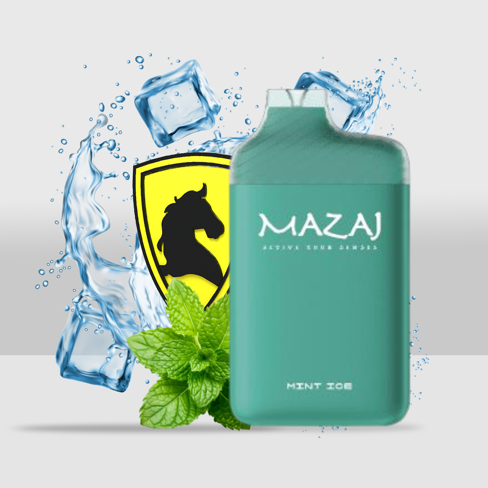 Mazaj Slim 5500 Puffs Disposable Pod Device | Sleek and Convenient Vape - Mint Ice - Seef Vape