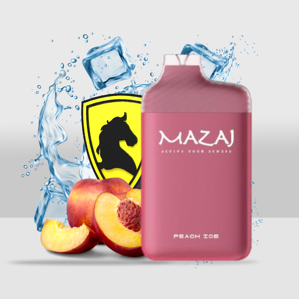 Mazaj Slim 5500 Puffs Disposable Pod Device | Sleek and Convenient Vape - Peach Ice - Seef Vape