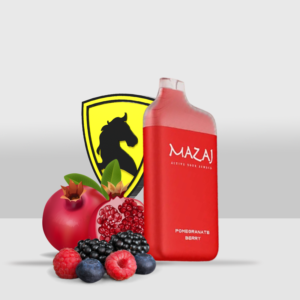 Mazaj Slim 5500 Puffs Disposable Pod Device | Sleek and Convenient Vape - Pomegranate Berry - Seef Vape