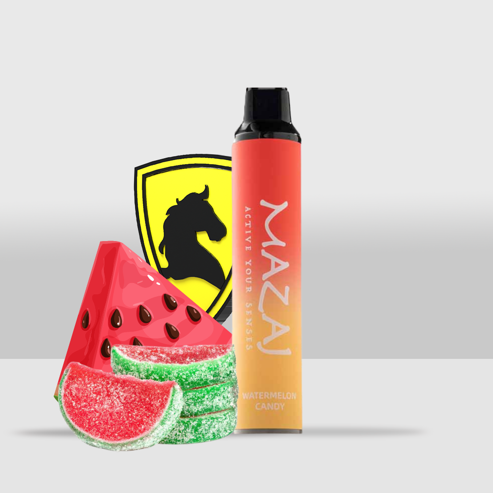 Mazaj Titan 3000 Puff Disposable Vape Kit | High-Capacity, Rechargeable Vaping Solution with Salt Nicotine - Watermelon Candy - Seef Vape