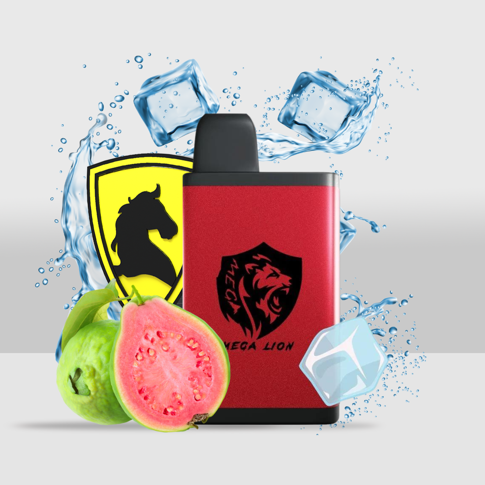 Mega Lion Disposable 4000 Puff | Advanced Type-C Charging with Mesh Coil for Smooth Vaping - Guava Ice - Seef Vape