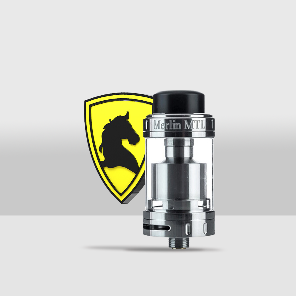 Merlin MTL RTA 22mm by Augvape | Precision Mouth-to-Lung Rebuildable Tank Atomizer - Silver - Seef Vape