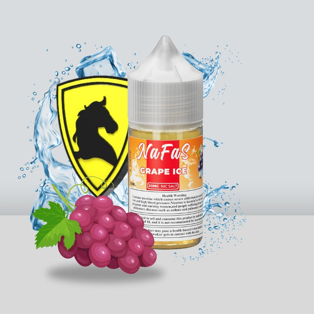 Nafas Grape Ice E-Liquid | Bursting Flavor Refreshment with 30ml 20mg Salt Nicotine