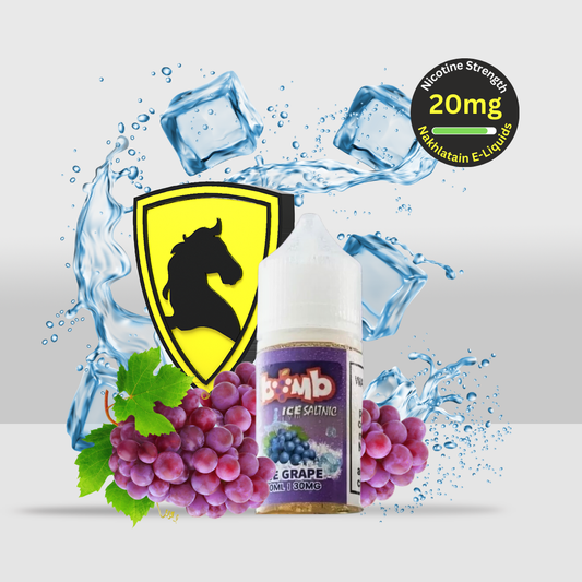 Nakhlatain Bomb Ice E-Liquid 30ML 20MG Grape | Sweet and Luscious Grape Flavor with a Cooling Icy Finish - Seef Vape