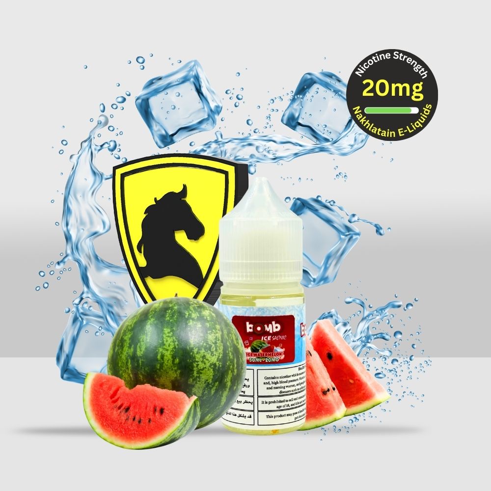 Nakhlatain Bomb E-Liquid 30ML 20MG Ice Watermelon | SaltNic Sweet and Icy Flavor Unique Experience