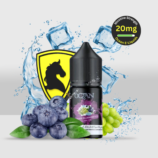 OCEAN E-Liquid 30ML 20MG Grape Blueberry Ice | Sweet Grape and Tangy Blueberry with an Icy Finish - Seef Vape