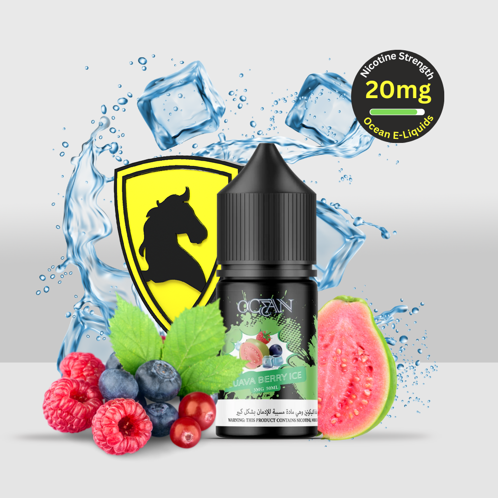 OCEAN E-Liquid 30ML 20MG Guava Berry Ice | Tropical Guava and Mixed Berries with an Icy Blast - Seef Vape