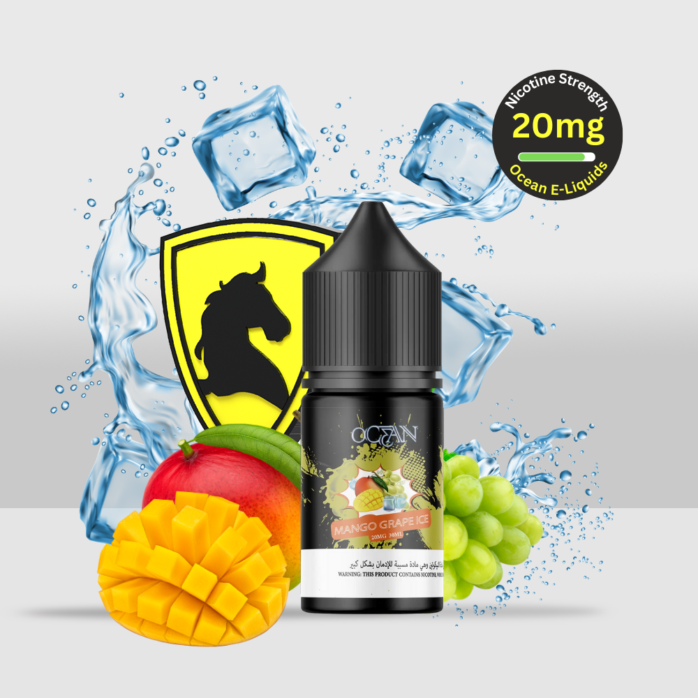 OCEAN E-Liquid 30ML 20MG Mango Grape Ice | Tropical Mango and Sweet Grape with a Refreshing Icy Exhale - Seef Vape