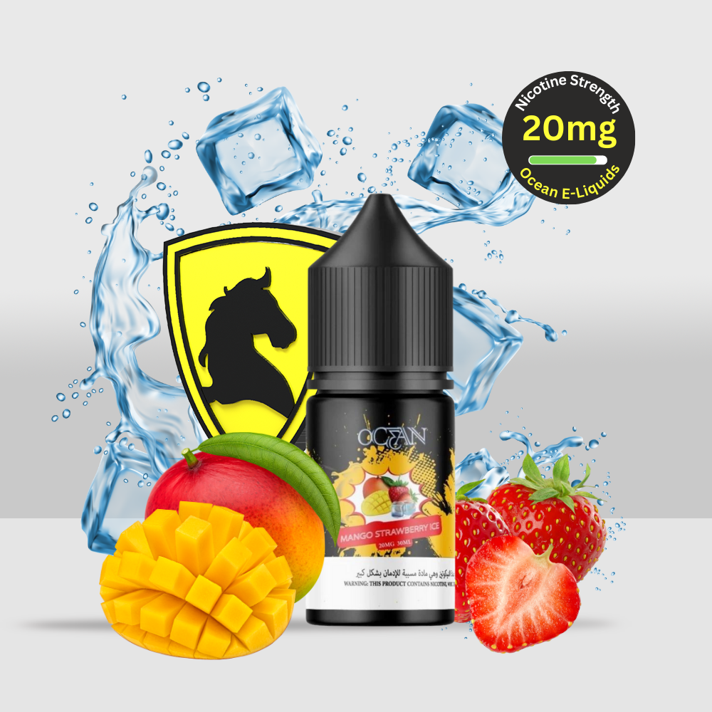 OCEAN E-Liquid 30ML 20MG Mango Strawberry Ice | Sweet Mango and Juicy Strawberry with an Icy Chill - Seef Vape