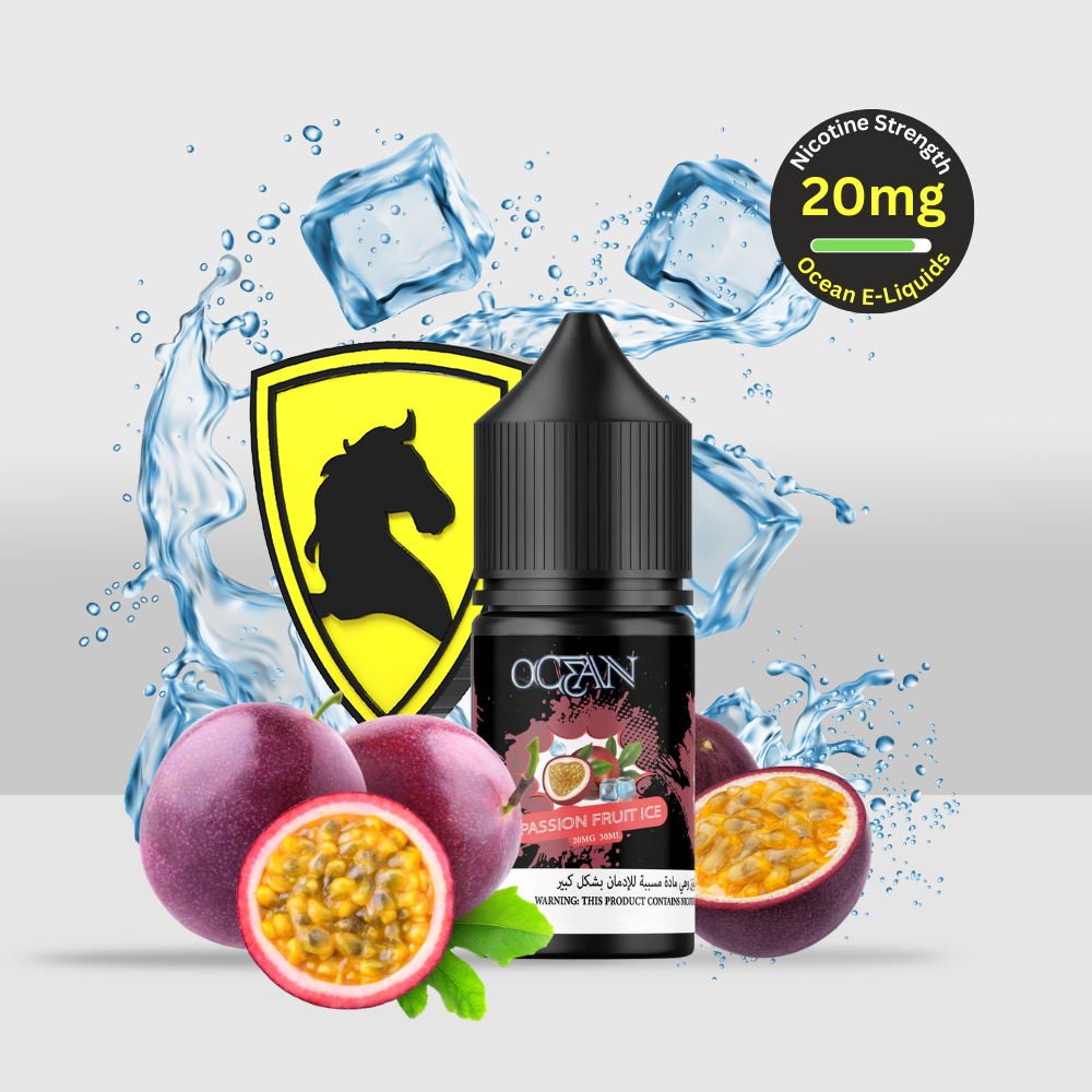 OCEAN E-Liquid 30ML 20MG Passion Fruit Ice | Exotic Passion Fruit Blended with a Frosty Ice Touch - Seef Vape