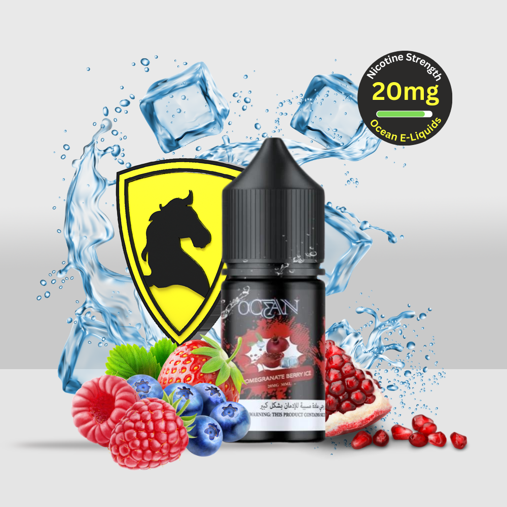 OCEAN E-Liquid 30ML 20MG Pomegranate Berry Ice | Juicy Pomegranate and Berry Fusion with an Icy Twist - Seef Vape