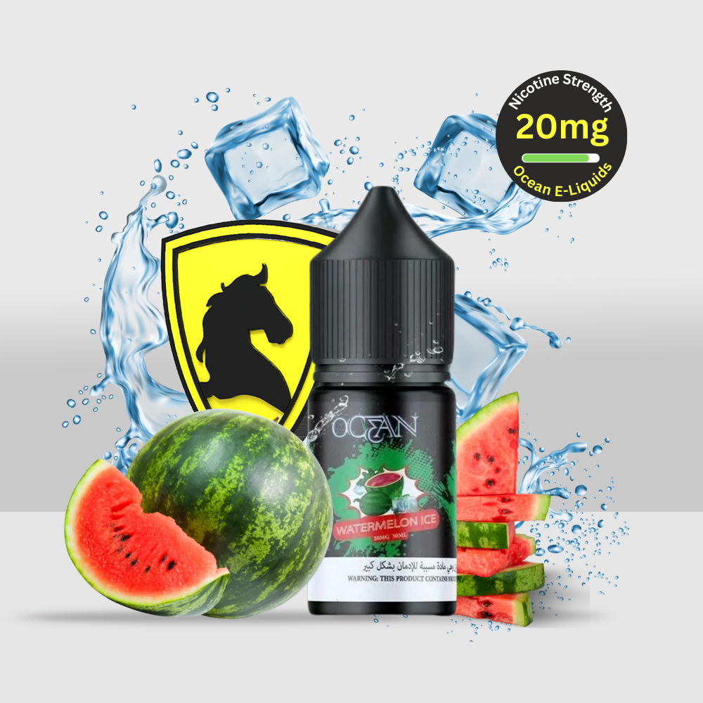 OCEAN E-Liquid 30ML 20MG Watermelon Ice | Refreshing Watermelon with a Crisp Icy Exhale - Seef Vape