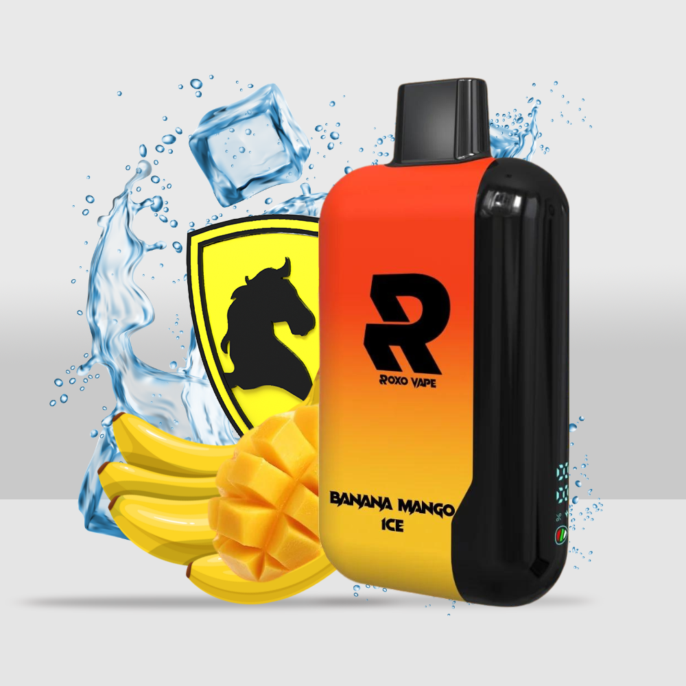 Roxo One 8000 Puffs Disposable Vape Device | Long-Lasting and Convenient Vaping - Banana Mango Ice - Seef Vape