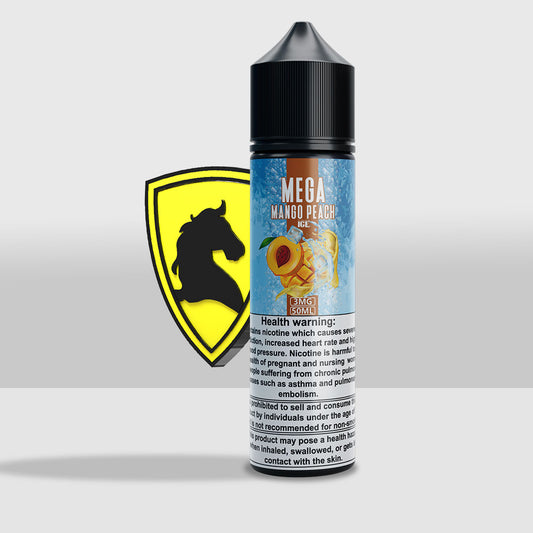 Mega Mango Peach Iced E-Liquid 50ML | Premium Mango Peach Iced Flavored Vape Liquid - 3mg - Seef Vape