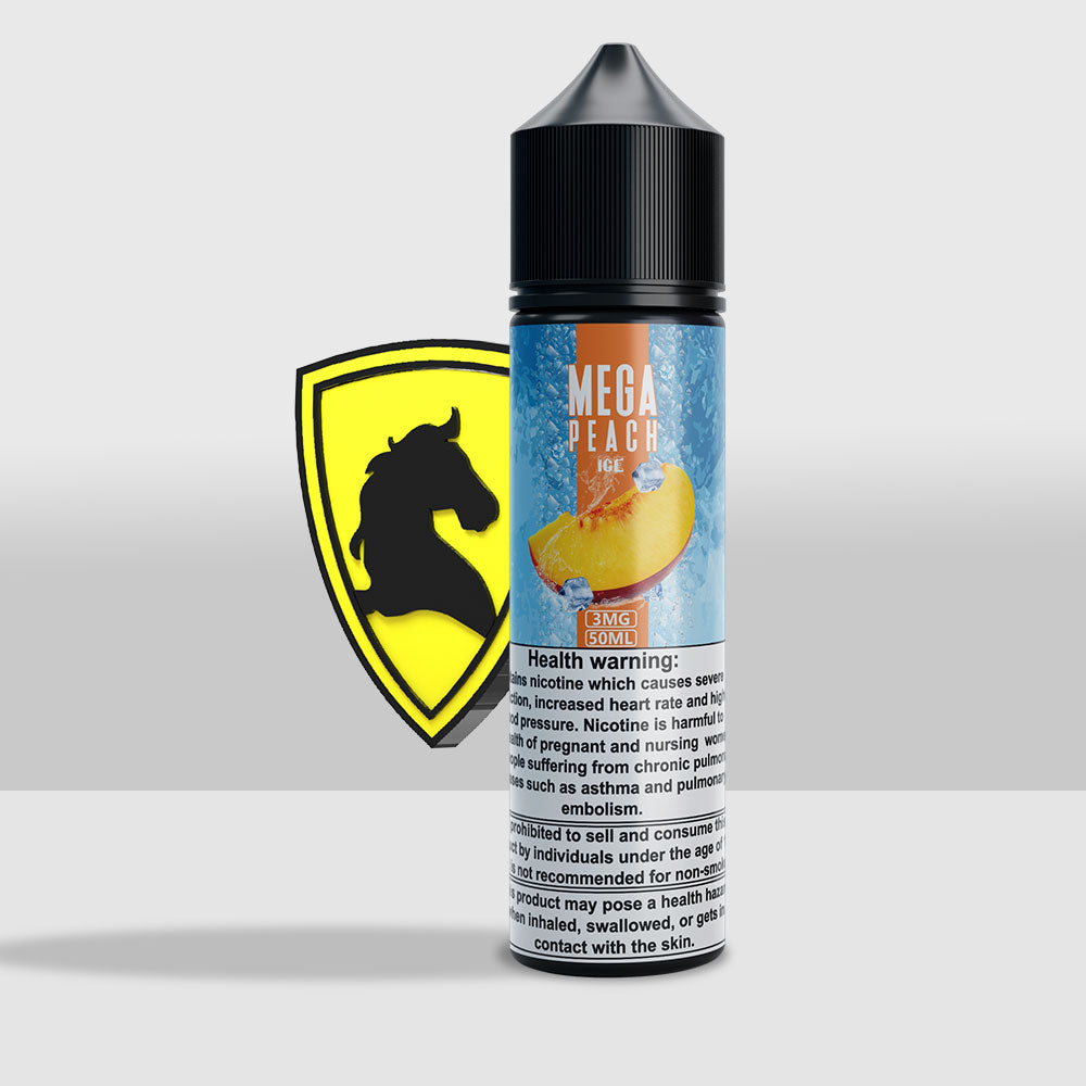 Mega Peach Iced E-Liquid 50ML | Premium Peach Iced Flavored Vape E-Liquid - 3mg - Seef Vape