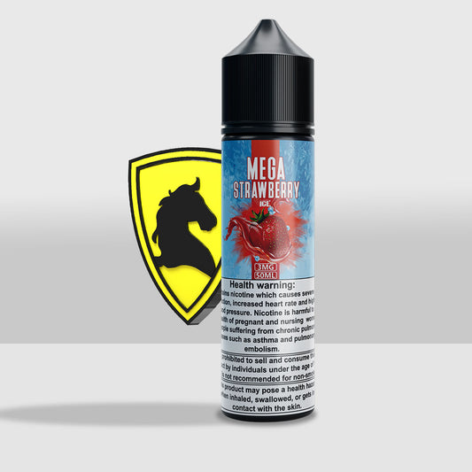 Mega Strawberry Iced E-Liquid 50ML | Premium Strawberry Iced Flavored Vape E-Liquid - 3mg - Seef Vape